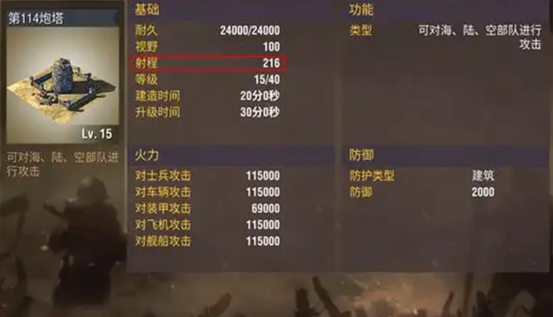 二战风云2五级炮塔用什么打