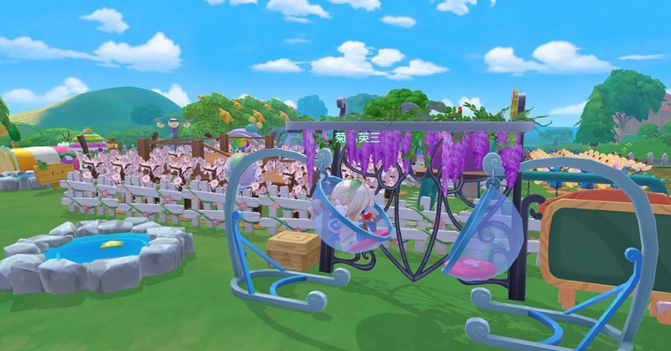 摩尔庄园紫藤花架怎么放