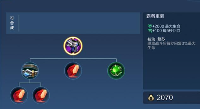 王者荣耀辅助超肉出什么装备