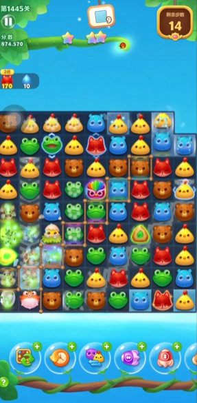 开心消消乐1445关怎么过关 开心消消乐1445关怎么过关