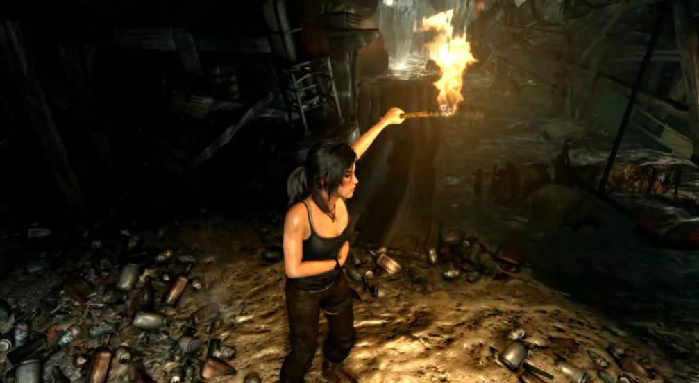 古墓丽影刚开始怎么逃出山洞