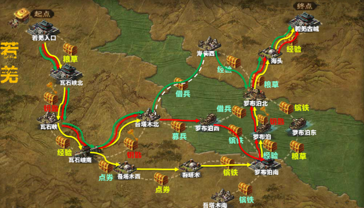 攻城掠地古探宝怎么走