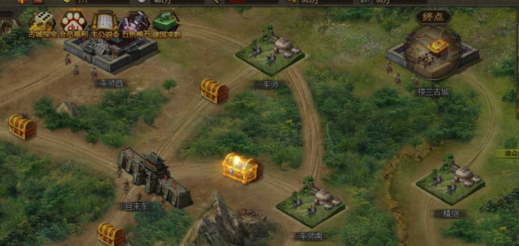 攻城掠地古探宝怎么走