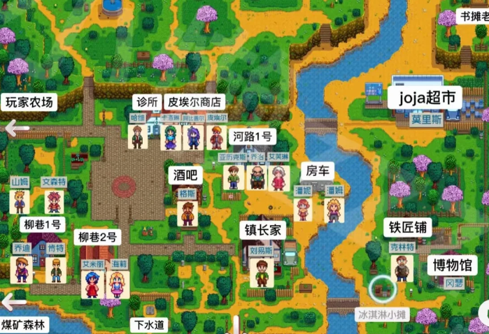 星露谷物语npc位置都在哪