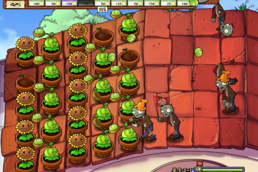 植物大战僵尸5-1怎么过的