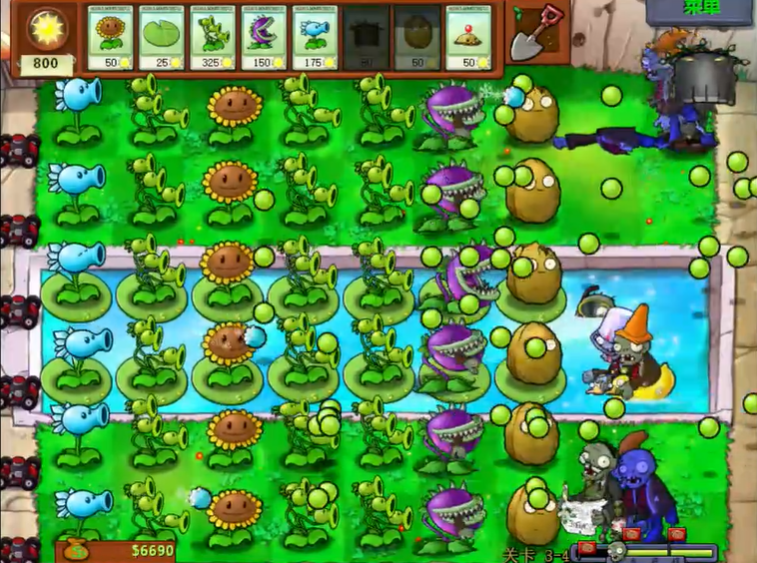 植物大战僵尸95版3-4怎么过