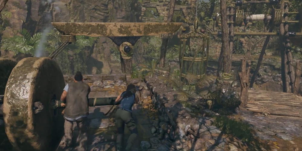 古墓丽影11吊桥怎么过