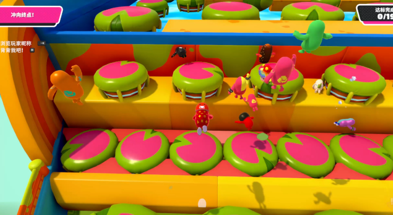 糖豆人林间跃动怎么过